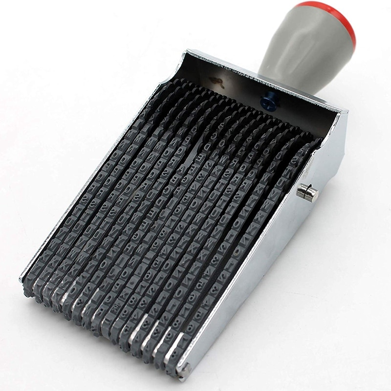 Multipurpose 15 Digit Alphabet Rolling Rubber Stamp English Letter Number Emboss DIY Scrapbooking Roller Stationery