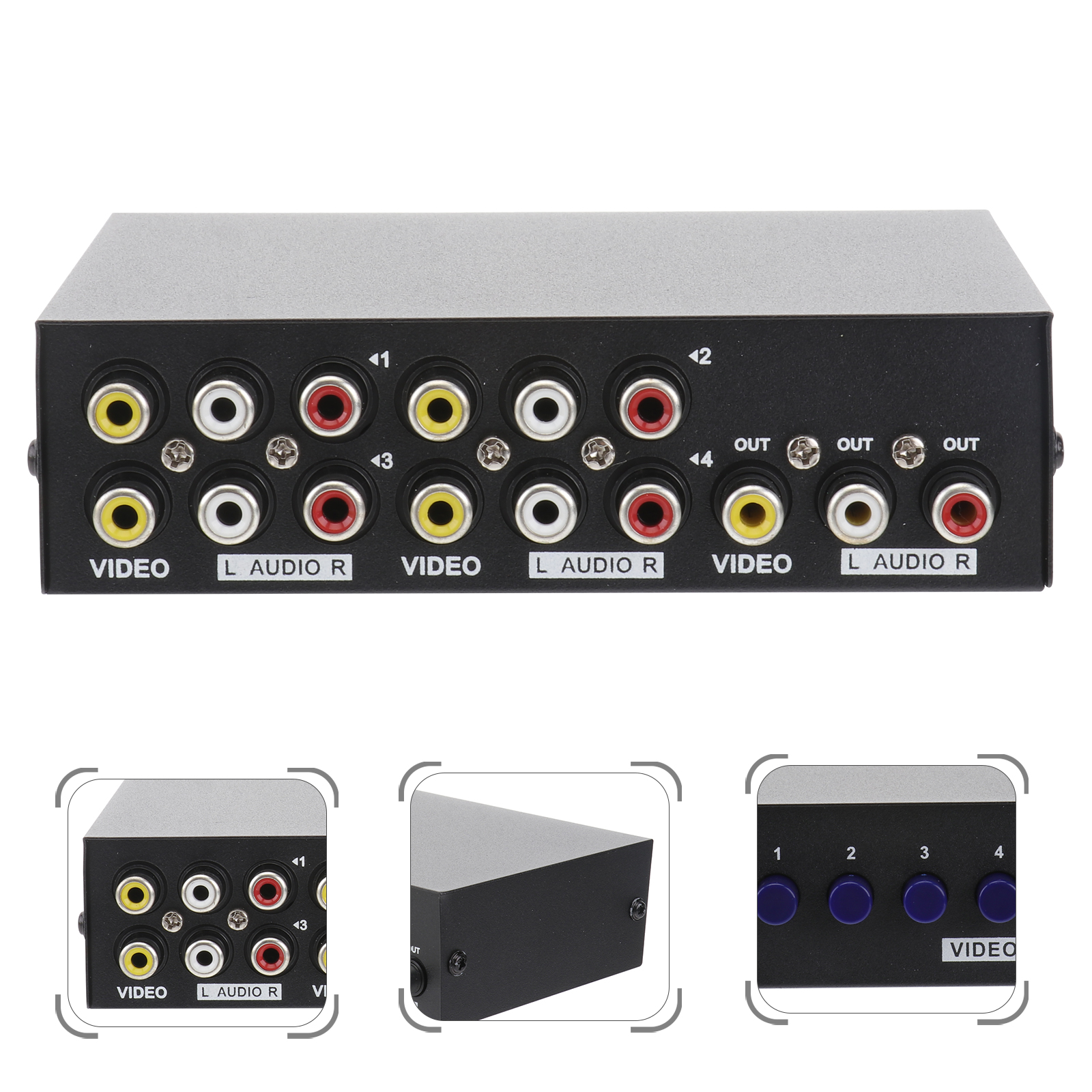 MT-431AV 4-Weg Av Switch Rca Switcher 4 In 1 Out C... – Vicedeal