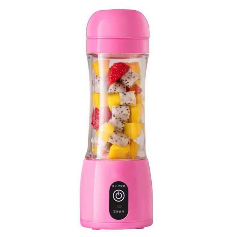 400 Ml Mini Draagbare Elektrische Fruit Juicer Usb Oplaadbare Smoothie Maker Sport Fles Sap Cup Cocina Keuken Machine: Pink