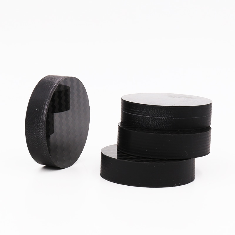 8 stks Black Carbon Fiber Speaker Isolatie 40x10mm Spike Base Pad Schoen Voeten Hifi Amp cone luidspreker pad