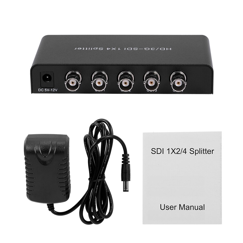 SDI 1X4 Splitter Video Converter 3G/HD/SDI Repeater Distributie Extender Brede Volatge Ingang Lossless transmissie