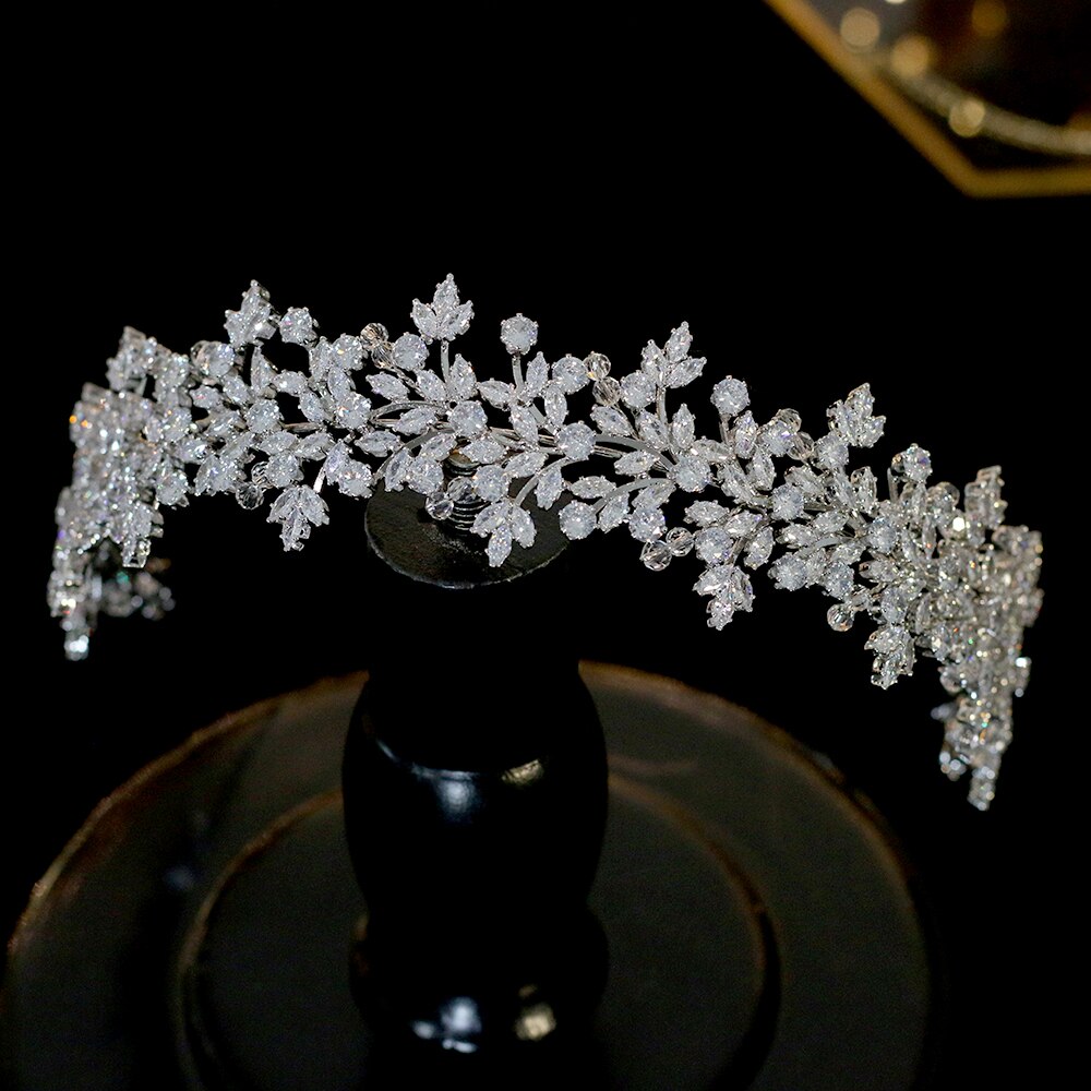 Accessoires pour cheveux de mariée, bijoux, couronnes pour femmes, accessoires de mariage, couronne en zircone cubique, diadème, de demoiselle d'honneur