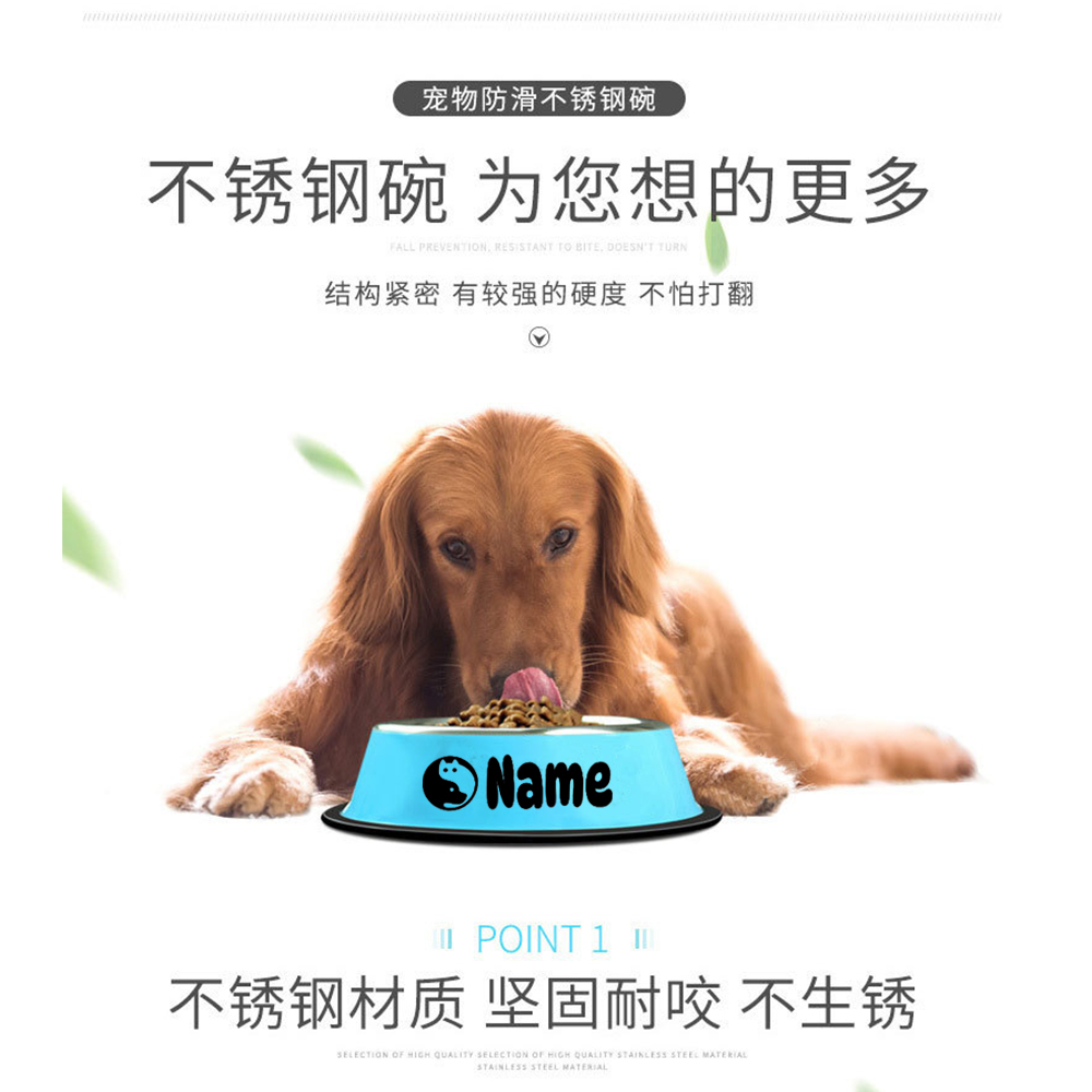 Aangepaste roestvrijstalen voerbak Kattenbak Hondenvoerbak Multi-specificatie Anti-val voerbak Voerbak Voeden Dierbenodigdheden