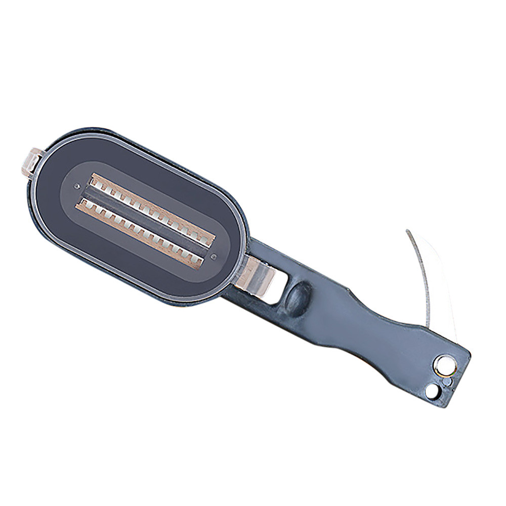 Practical Fish Scale Skin Remover Scaler Skinner Scraper knife Cleaner Kitchen Peeler Fishing Tool kitchenware Peeler: Black