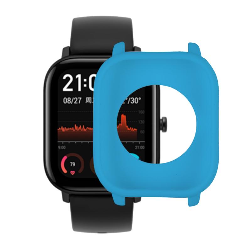 Nuovo 1PC Astuto della vigilanza Protezione GTS Della Copertura Accessori per Huami Amazfit GTS Orologio Custodia protettiva In Silicone Morbido Borsette Telaio paraurti: 天空蓝