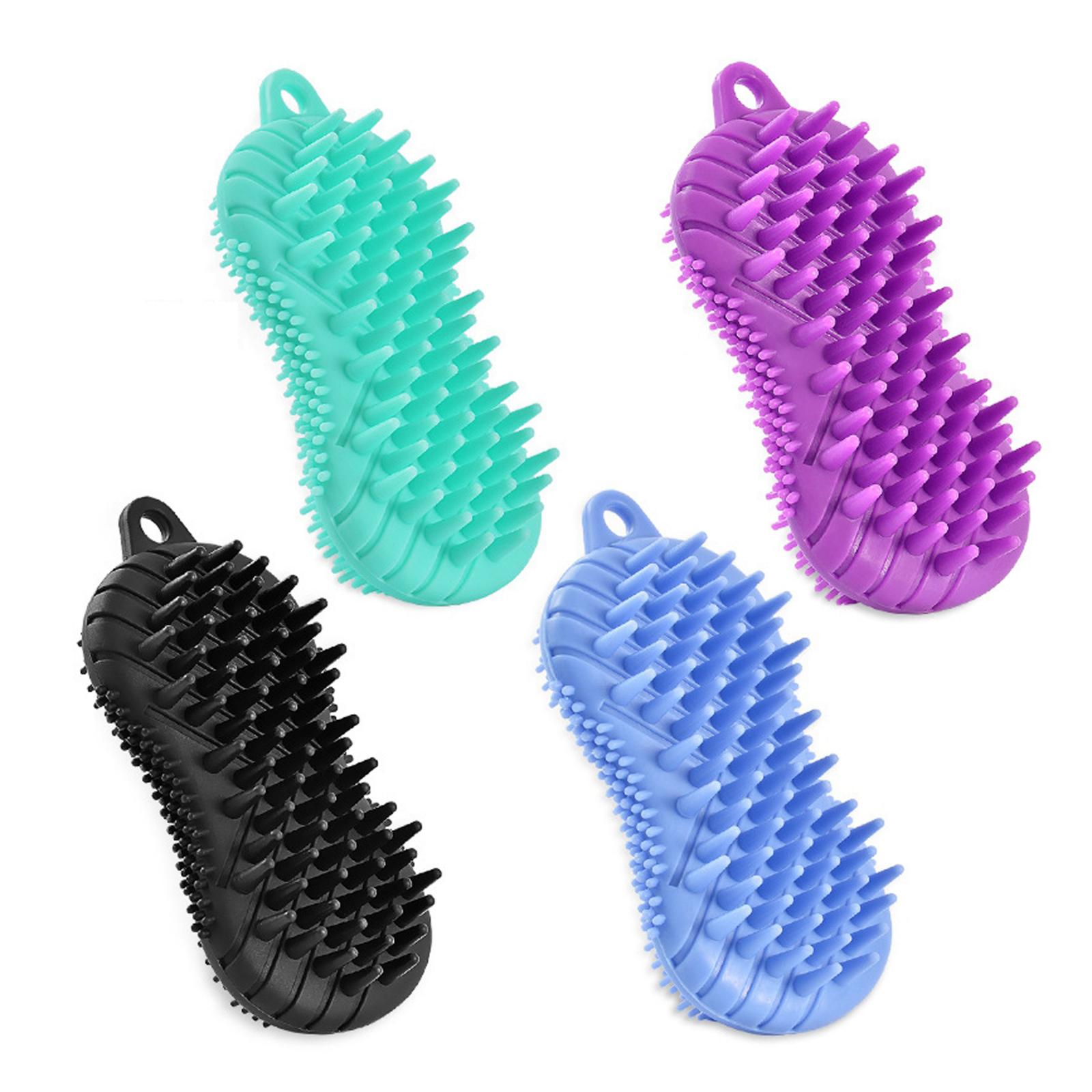 Silicone Bath Body Brush, Exfoliating Body Scrub Brush, Shower Brush with Ultra Soft Texture, Lathers Well, Eco Friendly