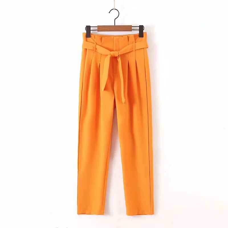 trajes de trabajo CPN pantalón OL conjunto de dos piezas mujeres Orangee Oficina damas Blazer chaqueta y cremallera pantalones traje mujer prendas de vestir exteriores: Pants / S