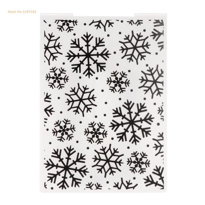 Plantilla de carpeta de plástico en relieve para álbum de recortes DIY, tarjeta de álbum de fotos, papel artesanal, copo de nieve de Navidad,