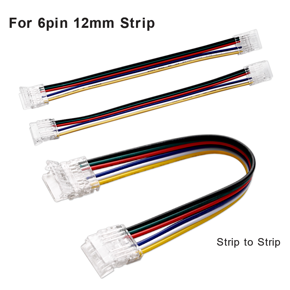 5pcs Solderless LED Connector Transparent for 2pin 3pin 4pin 5pin 6pin FOB COB DIM RGBW RGB CCT SMD LED Strip: Beige