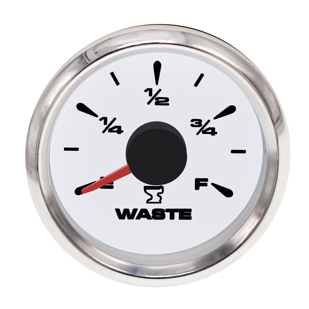 Marine Sewage Level Gauge E-F Car Holding Tank Level Gauge With 8 Colors Backlight For Boat Auto Waste Level Gauges 12V 24V: WS