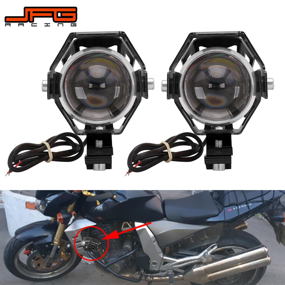 Faro LED auxiliar para motocicleta, Luz antiniebla DE TRABAJO, 12V, 125W, 3000LMW, U5, DRL, Dirt Street Bike