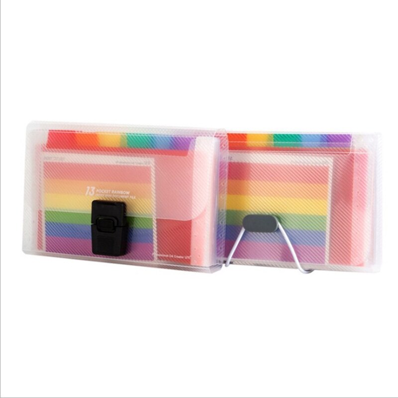 Multi-layer File Wallet A6 Receipt Folder File Organizer Folder Document Folder Box for School Office Business Travel N0HC