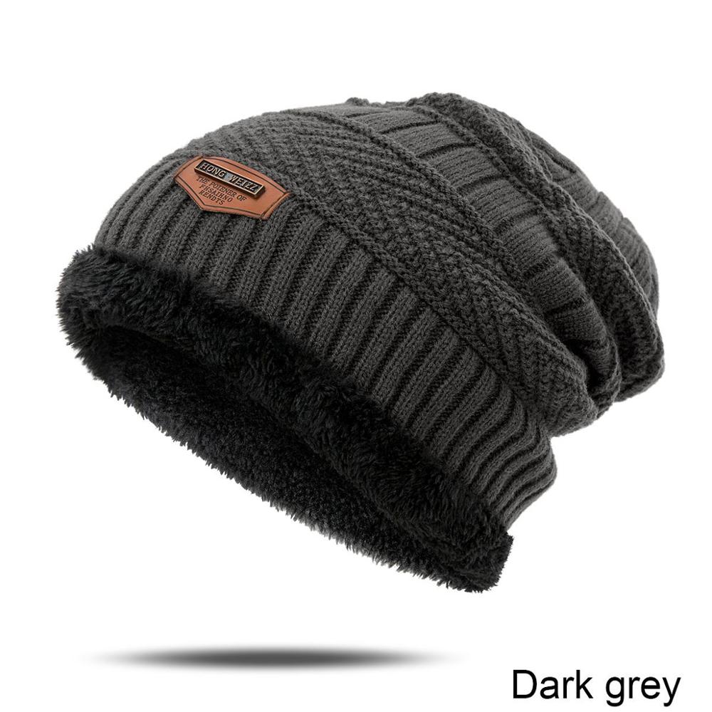 URDIAMOND-ensemble de foulards pour hommes, unisexe, 6 couleurs, tricot, ensemble d'écharpes, chapeau en laine chaude, accessoires d'extérieur, hiver: Dark gray