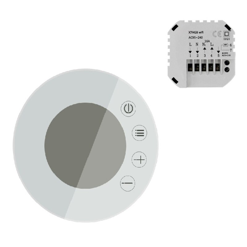Gaskedel intelligent lcd berøringsskærm wifi opvarmning termostat app kontrol  r9jc: W-gb