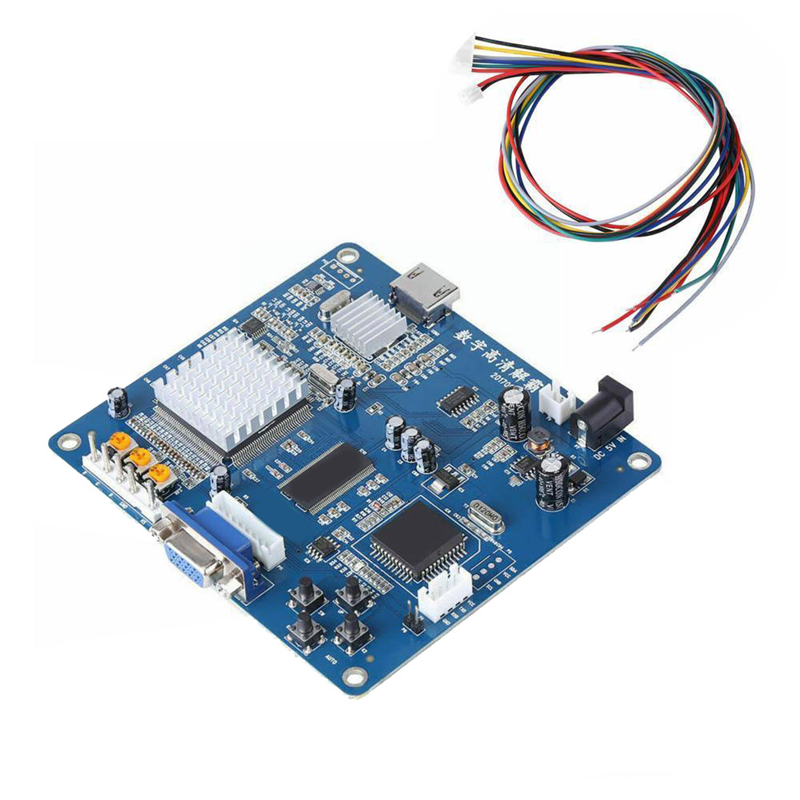 HD Video Output Converter Board VGA/RGB/CGA/EGA/YUV to HDMI-Compatible for Arcade Blue Game Machine Video Converter