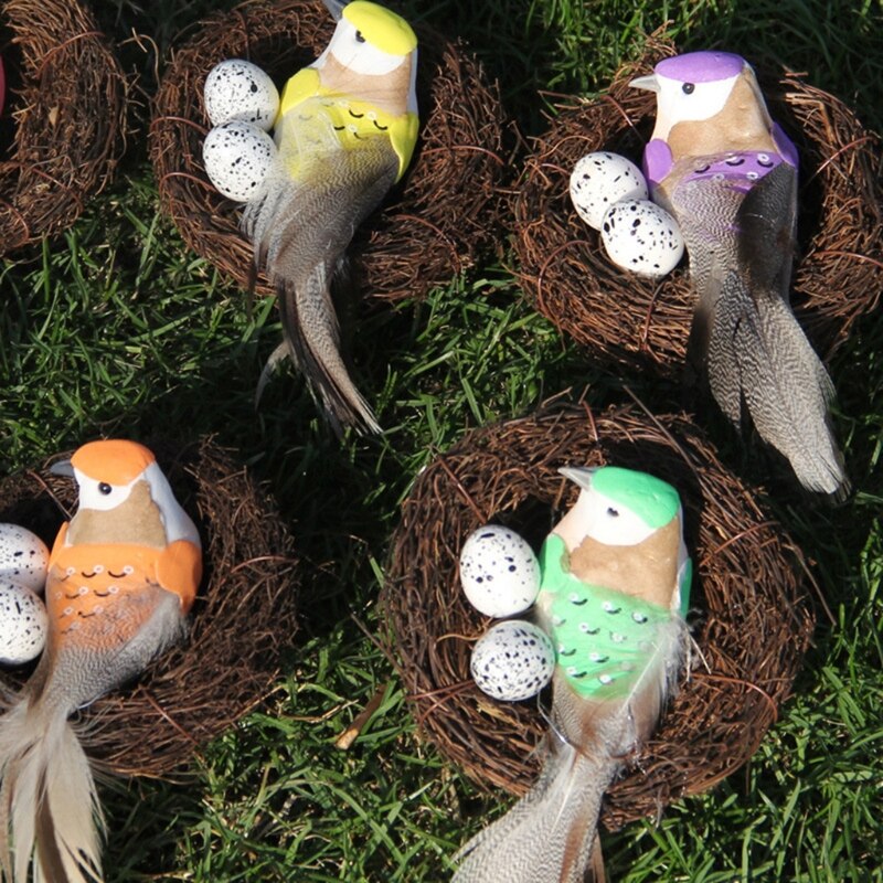 Easter Decor of Simulated Mini Artificial Quail Egg Bird's Nest Model 10cm/15cm