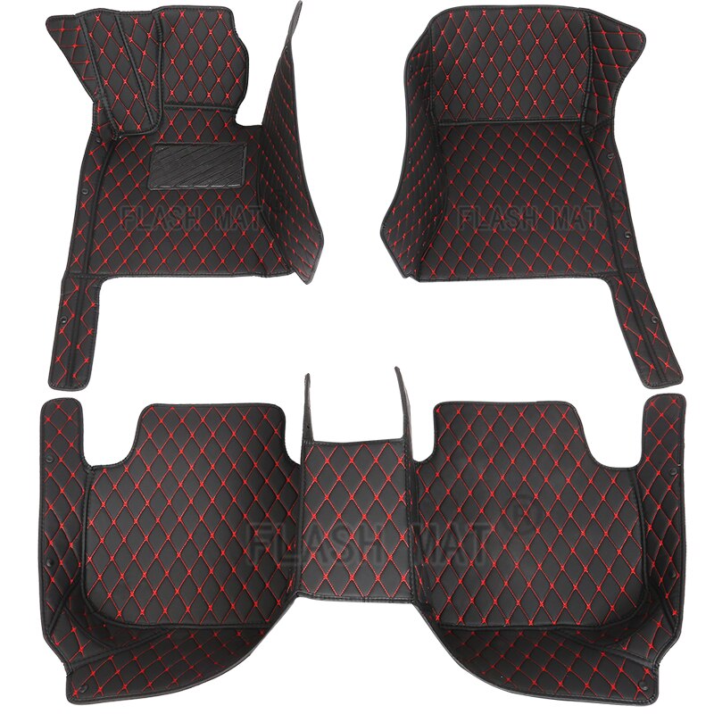 Flash mat leather car floor mats For Lifan All Models x60 x50 320 330 520 620 630 720 Car-Styling: Black ith red