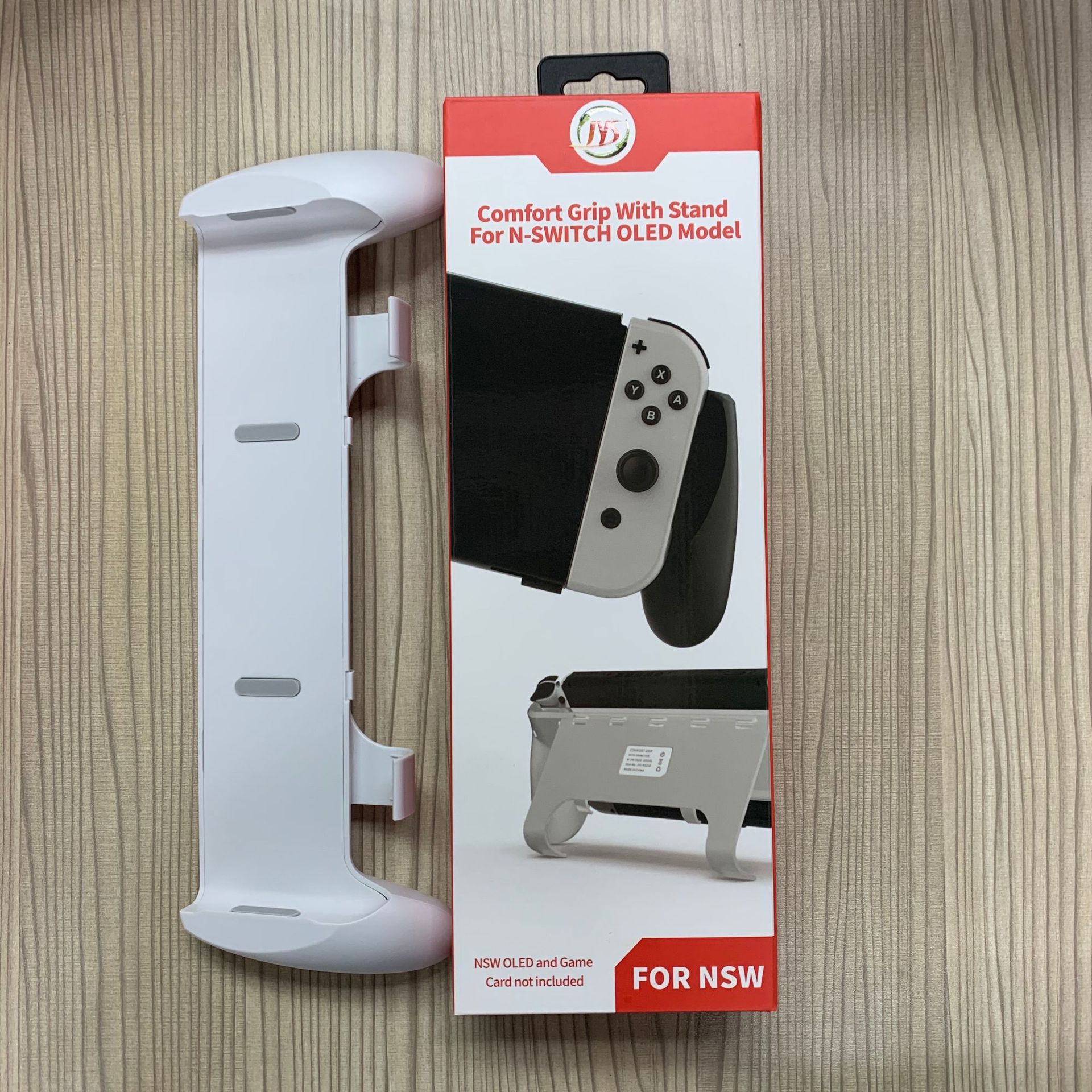 Voor Nintendo Switch Oled Gastheer Beschermende Shell Handvat Grip Case Met Beugel Handgreep Stand Voor Nintendo Switch Accessoires: white