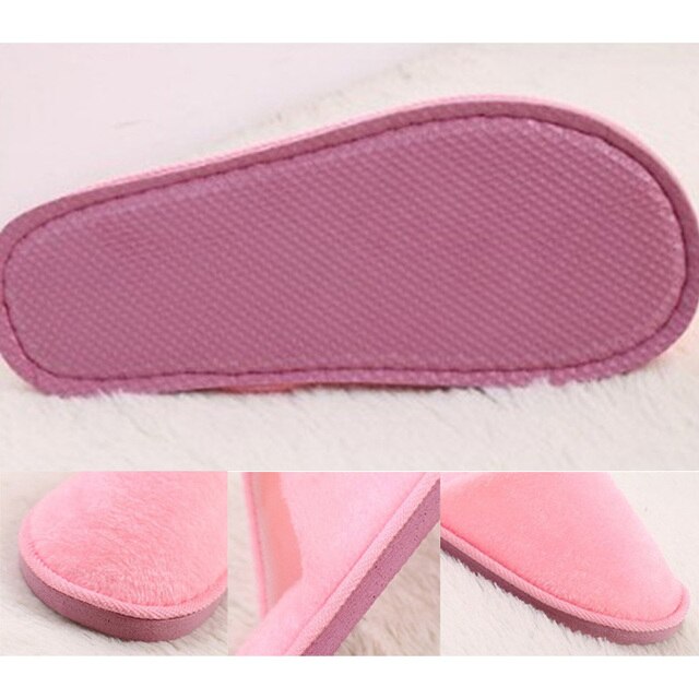 Winter Women House Slippers Faux Fur Warm Shoes Slip On Flats Female Slides Cozy Home Furry Non-Slip Bedroom Slippers: Women Pink 1 40 41