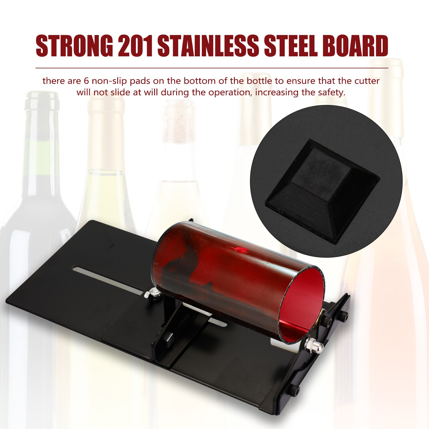 DIY Glass Bottle Cutter Adjustable Metal Glassbottle Cut Machine for Crafting Wine Bottles Household Decorations Cutting Tool