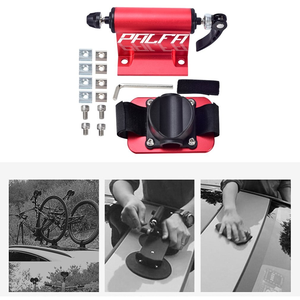 Aluminum Alloy The Roof Rack/Road Mountain Bike Vacuum Suction Car Roof Rack Portable Suction Cup Type Bike Roof Rack