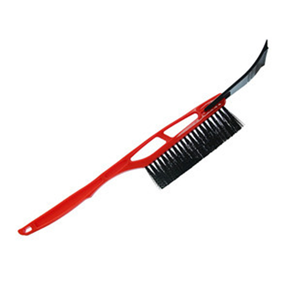 Universele Voorruit Sneeuw Borstel Intrekbare Handvat Glas Ijs Verwijderen Borstel Schop Auto Sneeuw Dust Remover: RED