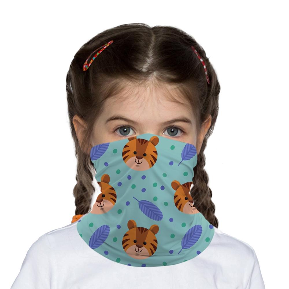 Tecknad tiger barn huvud/ansikte/mask hals bandana halsduk dubbel användning magic tub huvudduk cykling sport huvudbonad turban balaclava: C