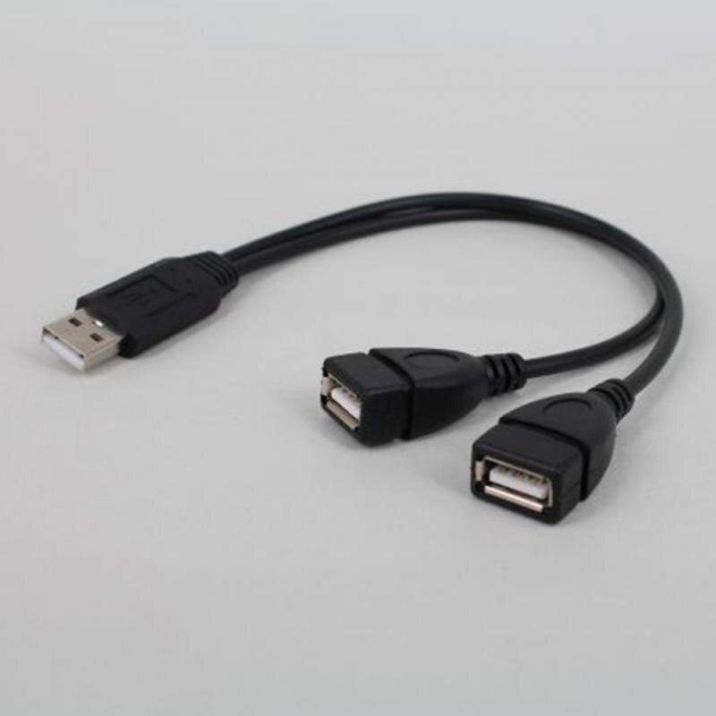 USB 2.0 A Male naar USB Vrouwelijke 2 Dubbele Dual USB Vrouwelijke Splitter Verlengkabel HUB Charger Cable