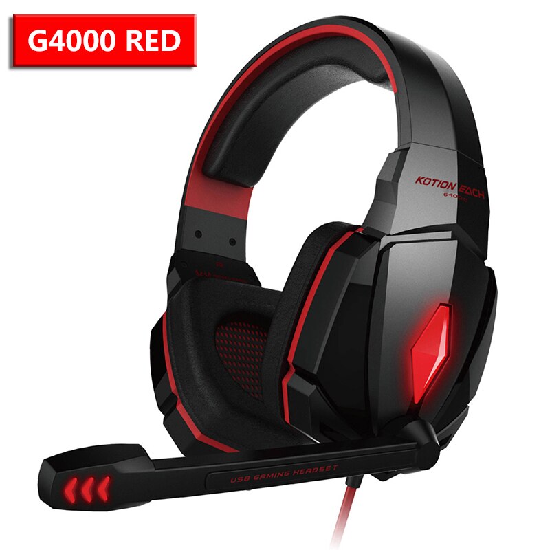 G2000 Hoofd Gemonteerde Bedrade Gaming Headset Stereo Oortelefoon Met Microfoon Passen PS4 PS5 Xbox Voor Telefoon Pc Laptop: G4000 black red