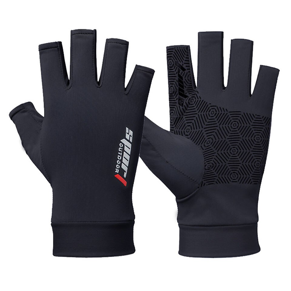 KoKossi Frühling Sommer strecken Eis Seide Handschuhe Kühlen Atmungs Leichte Weiche Komfortable Nicht-rutsch Verschleiß-Besteändig Angeln Handschuh