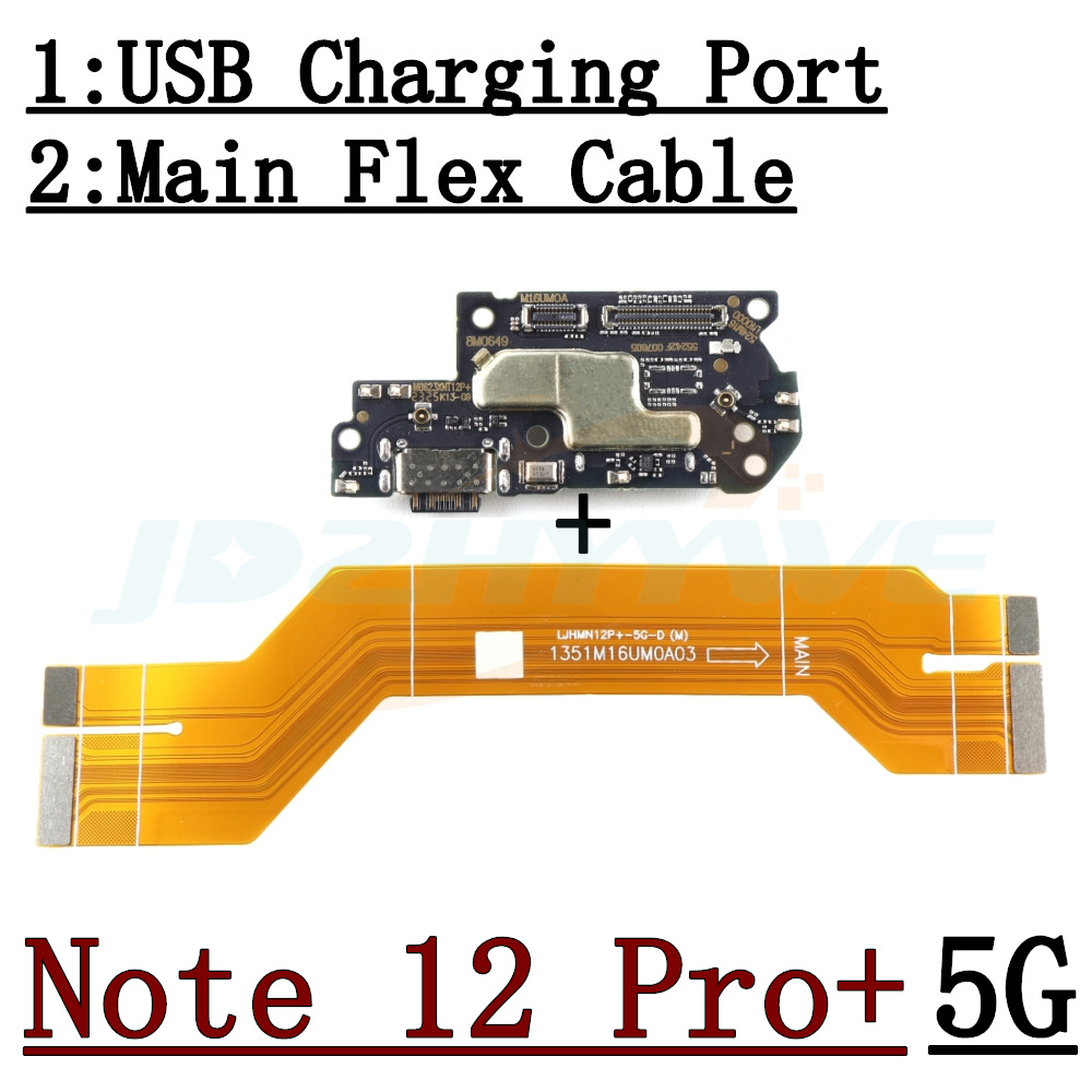 USB-Ladeanschluss SIM-Kartenleser-Anschlussplatine für Xiaomi Redmi Hinweis 9S 9 10 10s 11 11s 12 12S 13 Profi+ 5G 4G Hauptflexkabel: Gelb