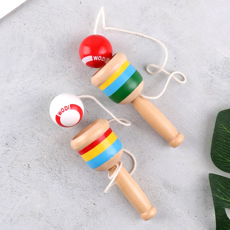 Wooden toys, skills cup, sword ball, hand eye coordination toys, traditional game events, children's kindergarten supplies.