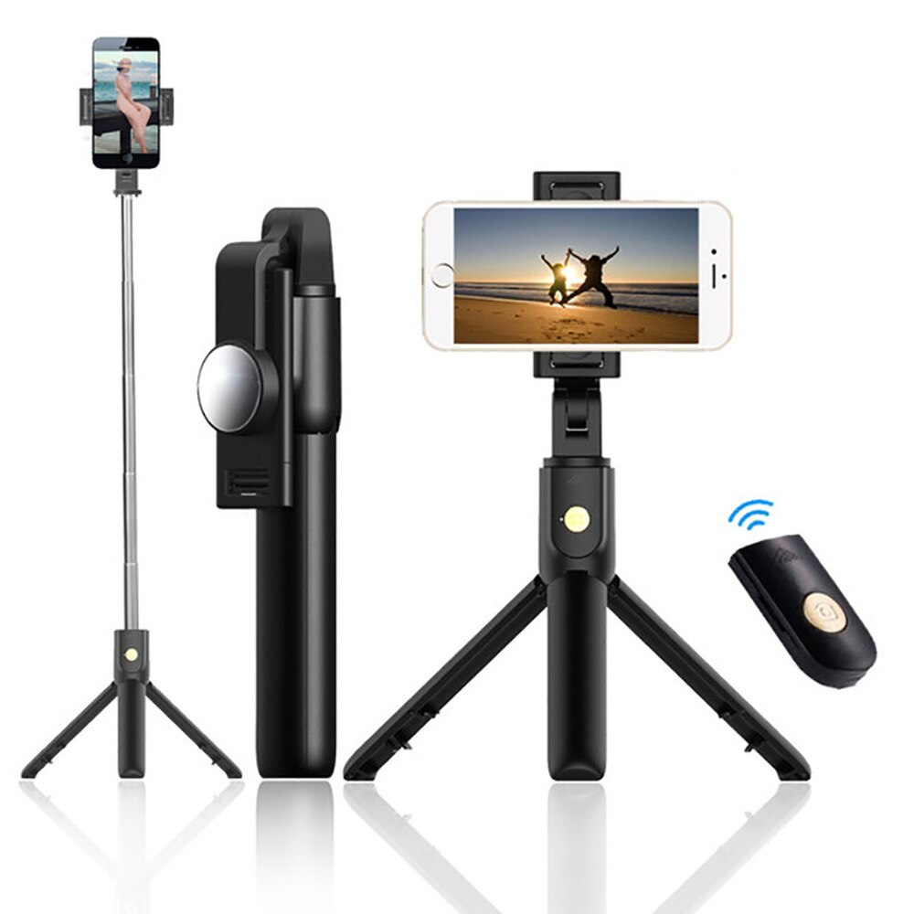 Selfie Stick Portable Telescopic Bluetooth-compatible Selfie Stick Tripod Remote Control for Smart Phone Selfie Stick