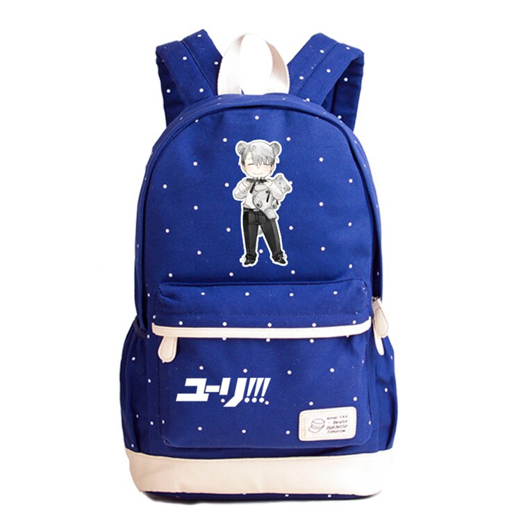 Mochila escolar de lona de verano YURI ON ICE para chicas adolescentes mochila con estampado de Anime Victor Nikiforov mochila Kawaii para mujer: 11