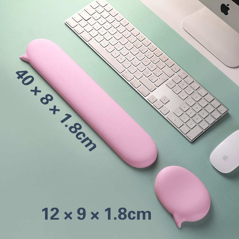 Mousepad Silicone Wrist Rest Support For Mouse Pad Computer Laptop Arm Rest For Desk Ergonomic keyboard pad mouse mat: Navy Blue