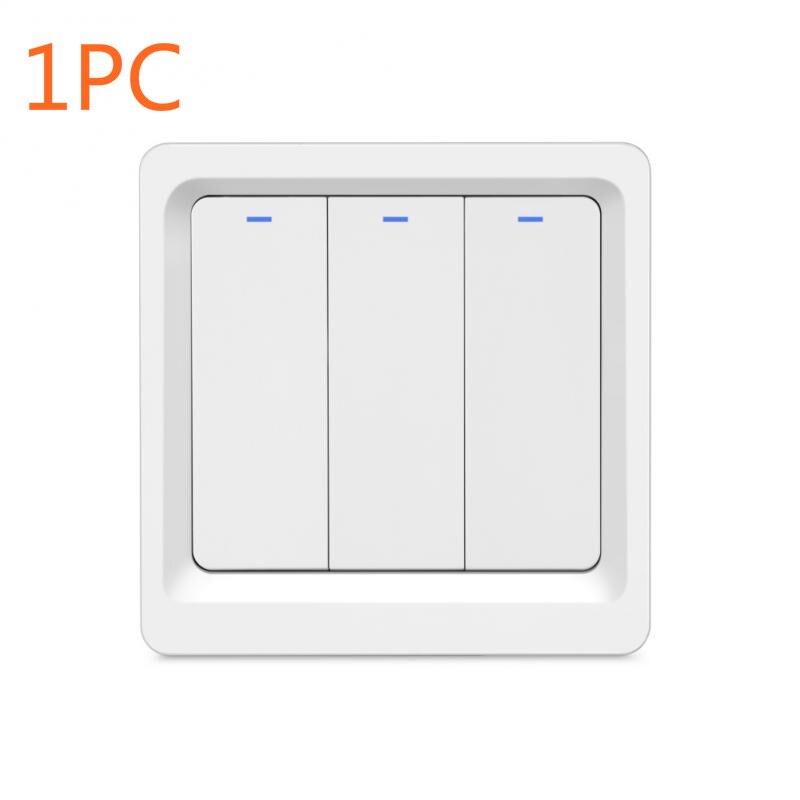Wifi Wall Touch Switch 1/2/3 Gang 220V Zigbee TUYA Single Fire Smart Touch Switch For Alexa Google Home Assistant EU Smart Home: 3 Gang