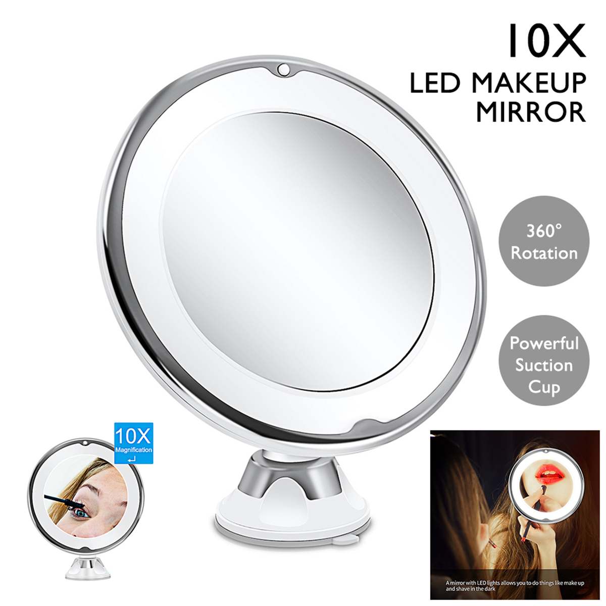 LED Mirror Makeup Mirror with LED light vanity Mir... Grandado