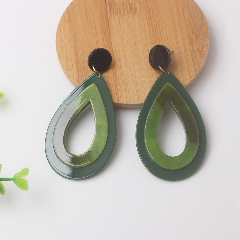 Exaggerated Big Dangle Earrings for Women Hollow Water Acrylic Statement Female Earrings pendientes mujer Ear Jewelry