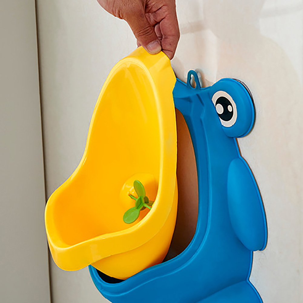 Frø form børn potte toilet træning urinal legetøj drenge tisse træner forsyning vægmonteret stativ lodret urinal drenge penico tisse
