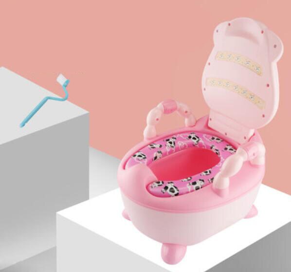 Kinderen Baby Zindelijkheidstraining Koeien Jongen Meisje Draagbare Toilet Seat Baby Potje Wc Pot: soft pink with feet