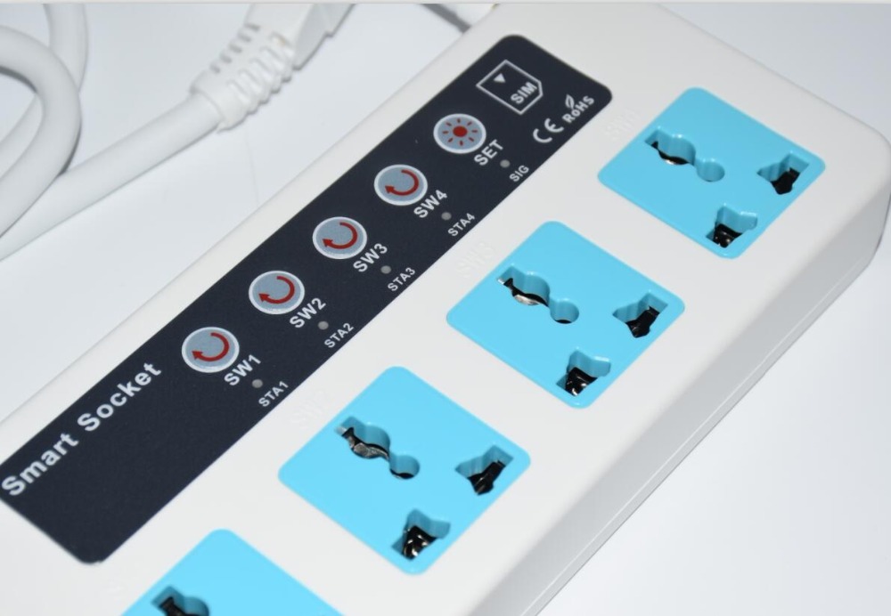 LPSECURITY Wireless GSM SMS Remote Control Relay Smart socket strip Phone Remote Control Relay Switch module switch Quad Band