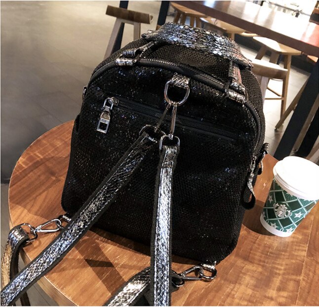 Filet filet irisé Paillette sac à main femme étincelle brillant noir sac de messager femmes quotidien sac à bandoulière