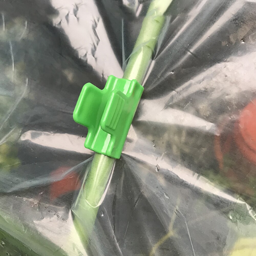 Braçadeiras de Tubos de efeito estufa Vegetal Net Sombrinha Capa Grampos de Fixação Clipe
