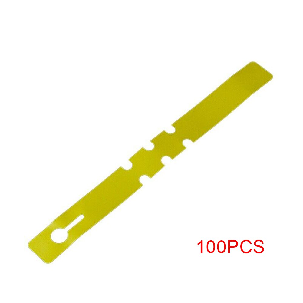 100 sztuk roślina ogrodowa drzewo etykiety wiszące plakietki nasion przedszkole znacznik wodoodporny pcv ogród Sztuka rośliny regulowany pierścień rękaw: żółty