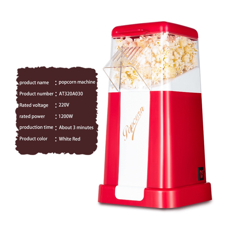220 V Huishoudelijke Popcorn Makers Air Corn Popper Geschikt Voor Diy Elektrische Popcorn Popper Mini Popcorn Machine
