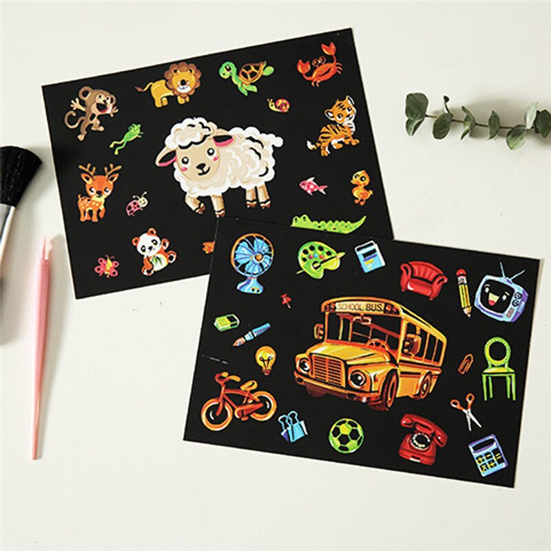 Rainbow Scratch It Scratch Art - Children's Rainbow Scratch Card Magic Pictures