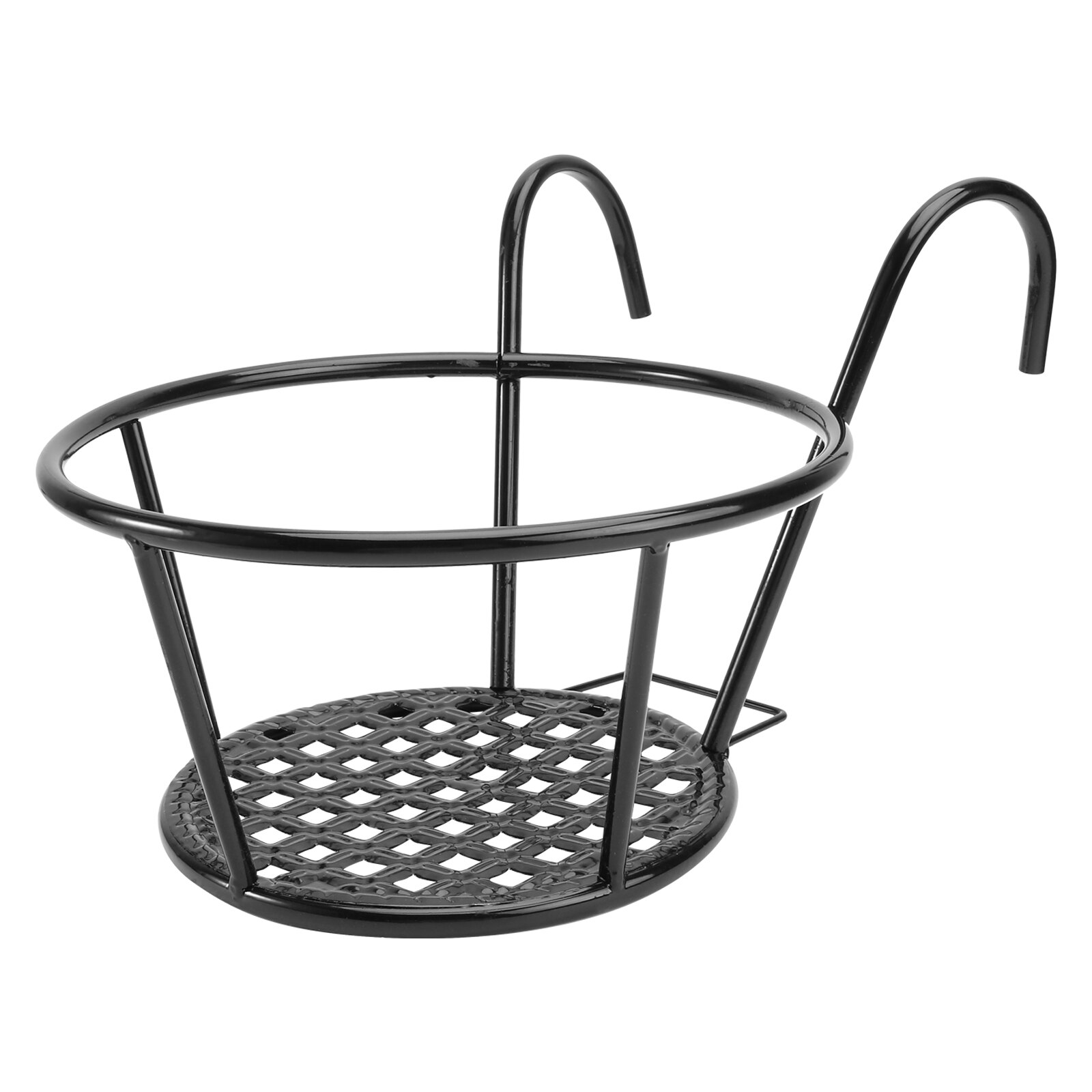 Iron railing flower stand balcony guardrail hangin... – Grandado