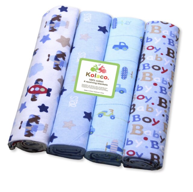 KidsTales couverture de Bébé, bébé recevant des couvertures langes pour bébé, draps en coton pour bébé 4 pièces/ensemble: 13