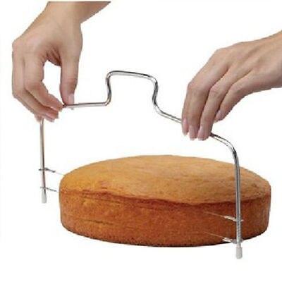 1pc trancheuses à gâteau en fil d'acier inoxydable, niveleur, coupe-pizza réglable, coupe-pâte, accessoires de cuisine, gadget, outils de cuisson de gâteaux