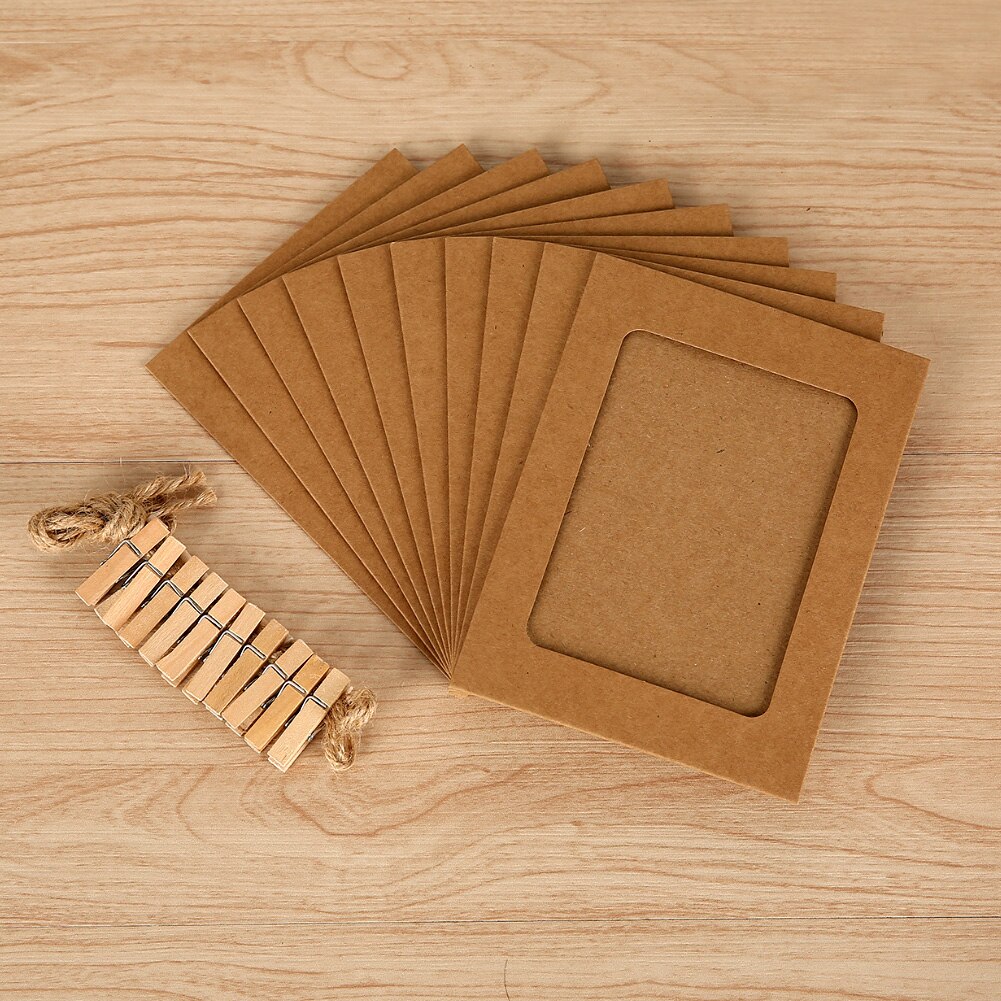 10Pcs/Set Hanging Photo Frame Birthday Party Booth Home Decor Photography Props material Paper
